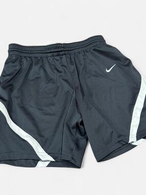 Nike Women's Black Athletic Shorts with White Accents